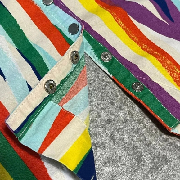 Kate Spade Saturday Sleeveless Abstract Striped Cotton Top - Picture 6 of 12